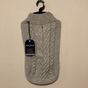 Dog Knit Sweater NWT Sz M Nautica Pet Apparel Gray Chucky Thick Acrylic